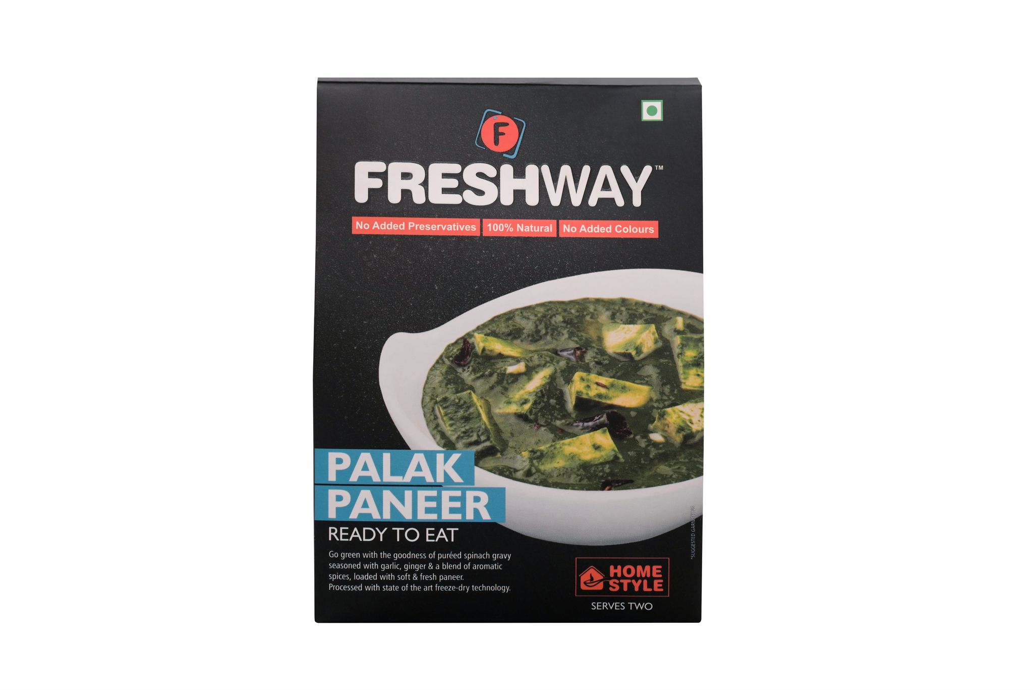 Freshway Foods Ready To Eat Freeze Dried Palak Paneer with No Added Preservatives & Colors