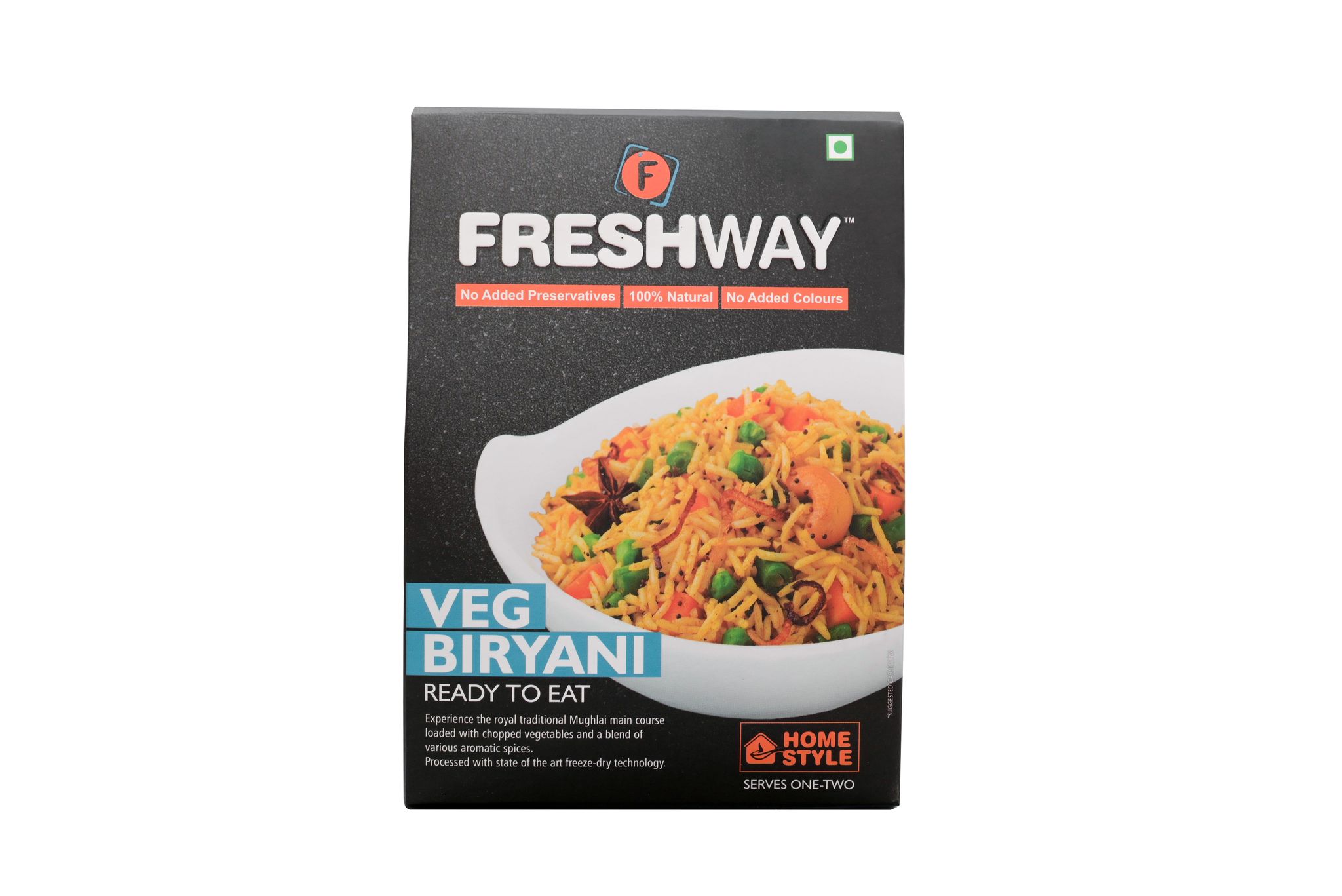 FRESHWAY ReadyTo Eat Freeze Dried Veg. Biryani with No added Preservatives & Colors