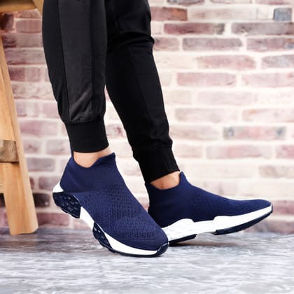 Men's Latest Fashionable Knitted Fabric Material Casual Socks Shoes