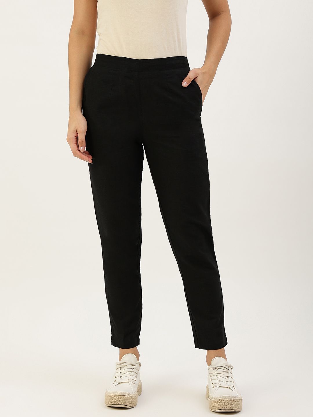 Women Slim Fit Cotton Trouser