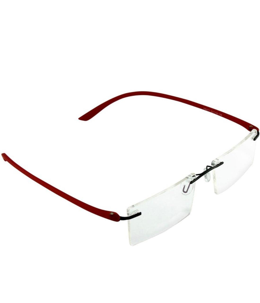 Jodykoes Premium TR Side Rimless Rectangle Frame (Red)