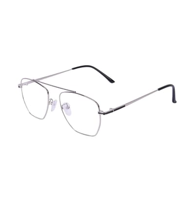 Jodykoes Premium Full Rim Hexagonal Square Frame (Silver)