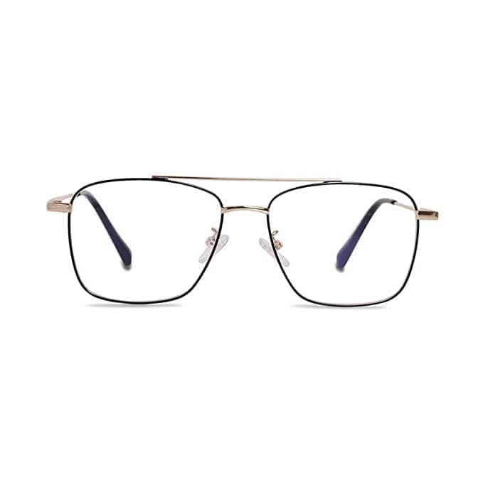 Jodykoes Designer Looking Metal Square Frame (Black & Gold)