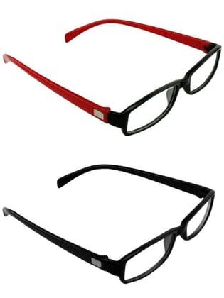 Jodykoes Half Eye Shape Light Weight Frame (Pack of 2) (Red & Black)