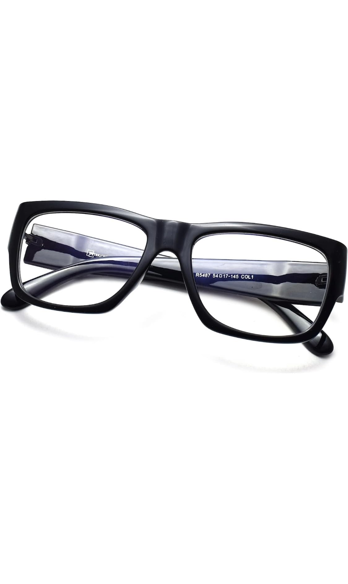 Jodykoes Thick Frame Unisex Anti Glare Eyeglasses Eyewear Spectacle (Black)