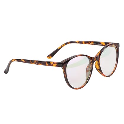 Jodykoes Oversize Fashionable Anti Glare Round Frame (Tiger Print)