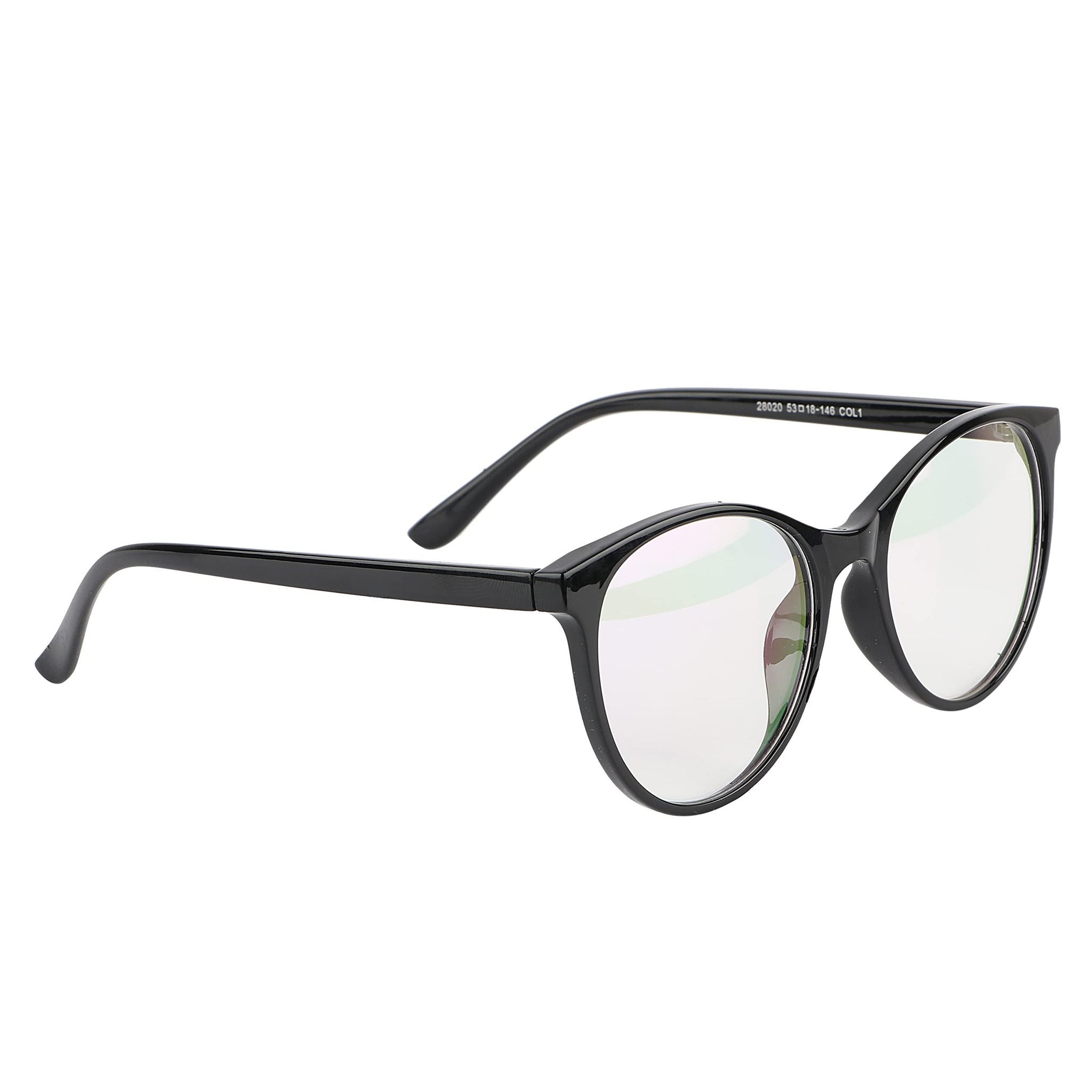 Jodykoes Oversize Fashionable Anti Glare Round Frame (Black)