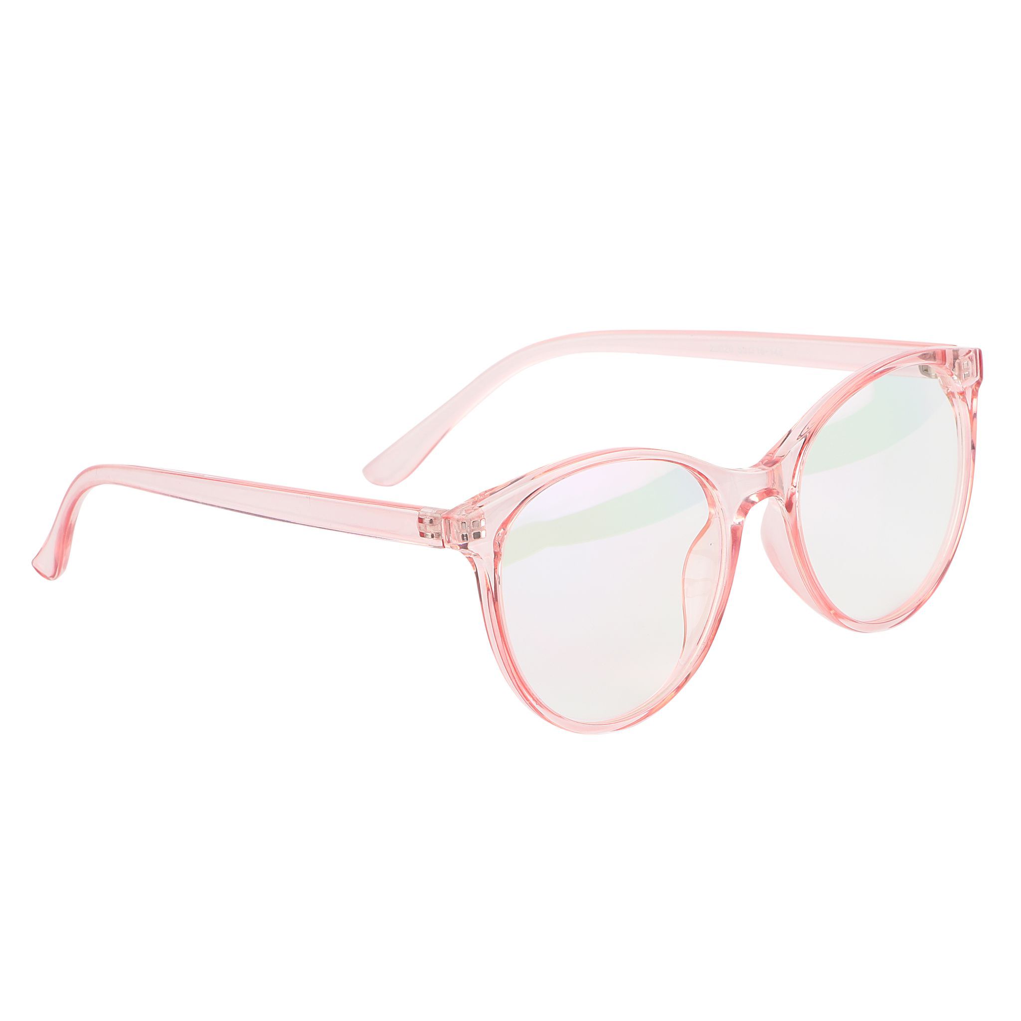 Jodykoes Oversize Fashionable Anti Glare Round Frame Spectacle Eyewear Eyeglasses (Pink)