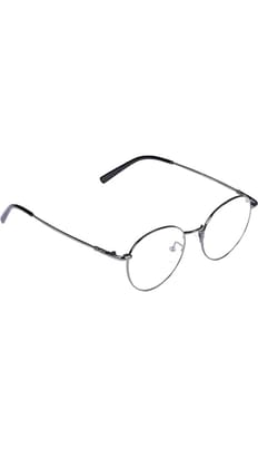 Jodykoes Elegant Looking Blu Light Protection Anti Glare Metal Round Frame Spectacle Eyeglasses Eyewear (Black)