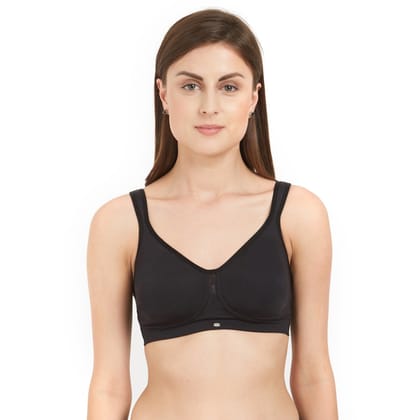 BRA-CB-328 FULL COVERAGE MINIMISER NON-PADDED NON-WIRED COLOUR : BLACK