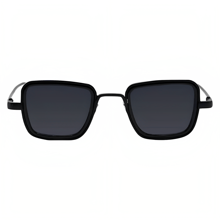 Jubleelens - Kabir Square Sunglasses - Black Modern Look with UV Protection