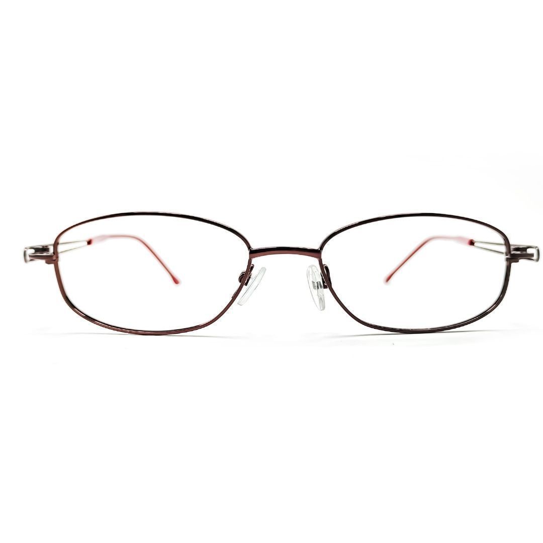 Designer Full Rim Pink Metal Frame For Women And Girl