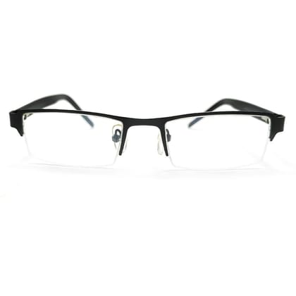 Outlook Gunmetal Trendy Half Frames For Boys And Girl