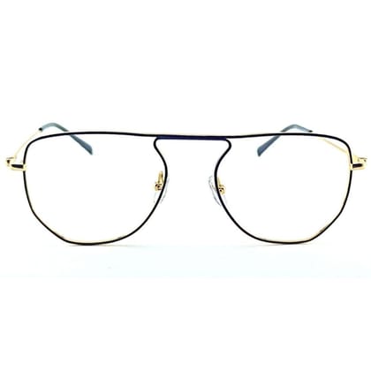 Metal Gold Square Full Rim Frame For Unisex