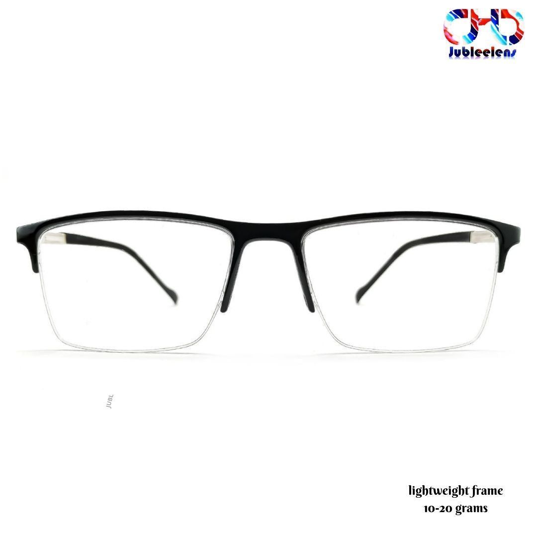 Chasma Frame For Men Rectangular Glasses Black-Blue Frame