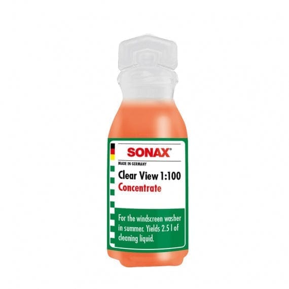 Sonax Clear View 1:100 Windscreen Washer 25ml | Eradicates Dazzling and Greasy Films | Removes Tough Stains & Dirt