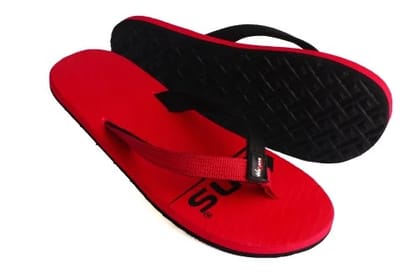 Waxens Red Slippers For Men