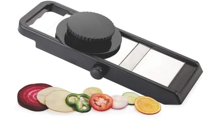 Ganesh Adjustable Plastic Slicer, 1-Piece, Black/Silver