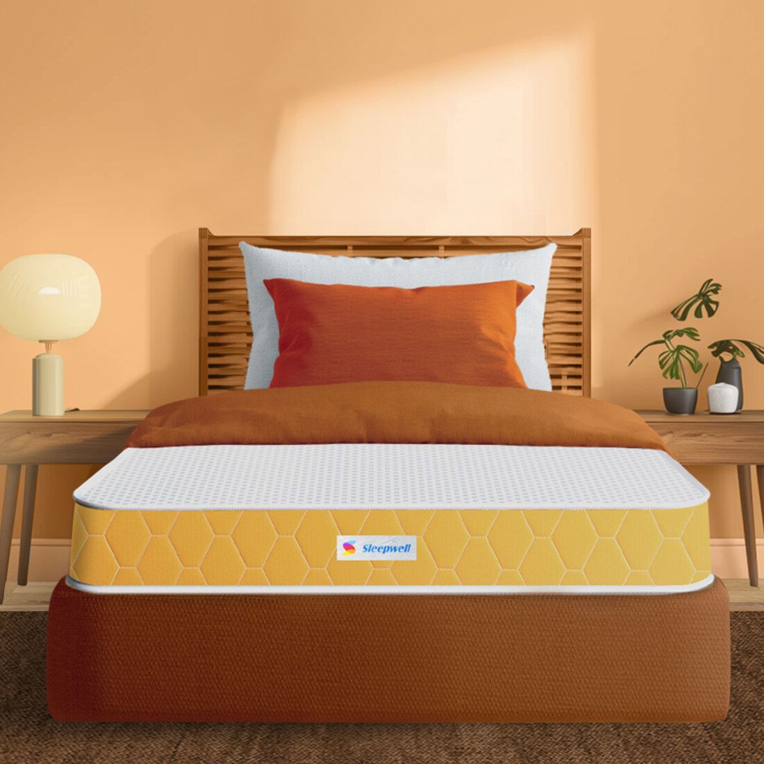 Sleepwell Dual Mattress Reversible High Density HD Foam 6 inch Single Bed Size