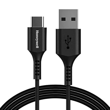 Honeywell USB 2.0 To Type C Fast Charge Cable, PD 60W, QC 3.0,1.8M - Black