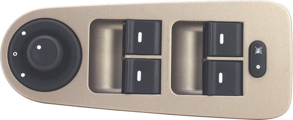 UNO MINDA S21103-000M00 Power Window Switch - Main (4) with Mirror Switch (Driver Side) & Window Lock- Autumn Mist Finish (Golden)