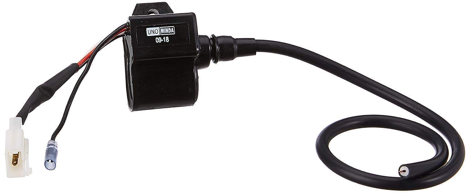 Uno Minda CI-2001 Ignitor - Black CASE, 1 Wire, 3 PIN White Wire Coupler, 1 Round Connector for-TVS-SCOOTY