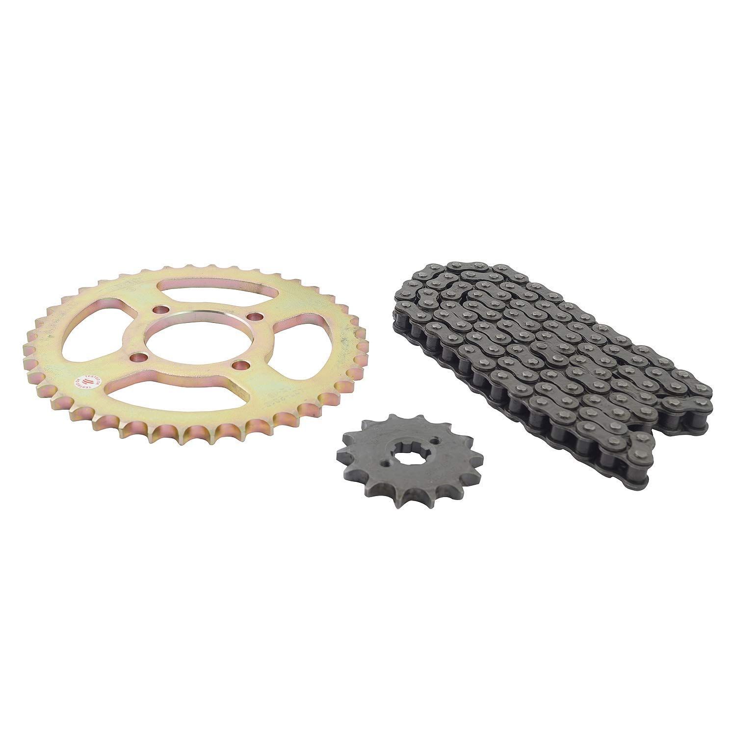 Uno Minda CH-2026 Quadra Rivet Chain & Alloy Steel Hardened Sprockets Chain & Sprocket Kit - R428 SIZE-102L / 14T / 40T(4H) for TVS Centra Old