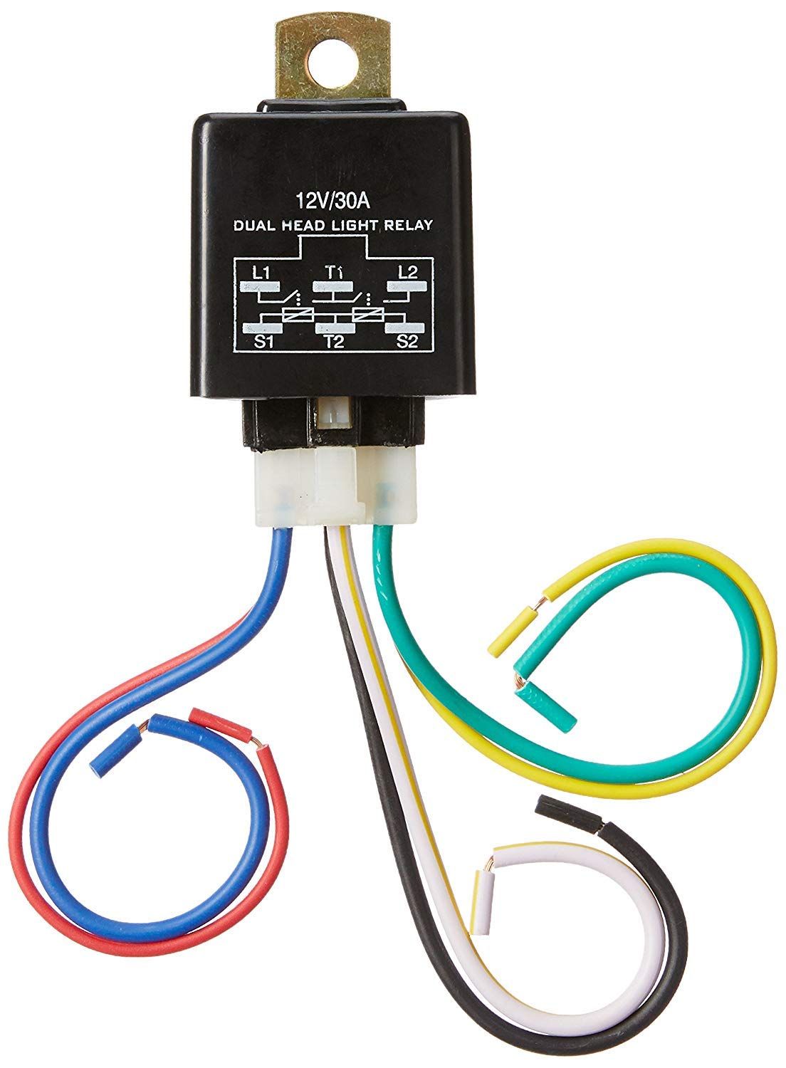 UNO MINDA TD-2002 Dual Headlight Relay with Wire (12V), Applicable for 30A/40A