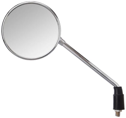 Uno Minda RV-6002L Shatterproof Glass Rear View Mirror(Chrome Finish)-Left Hand for Reml Enfield Classic