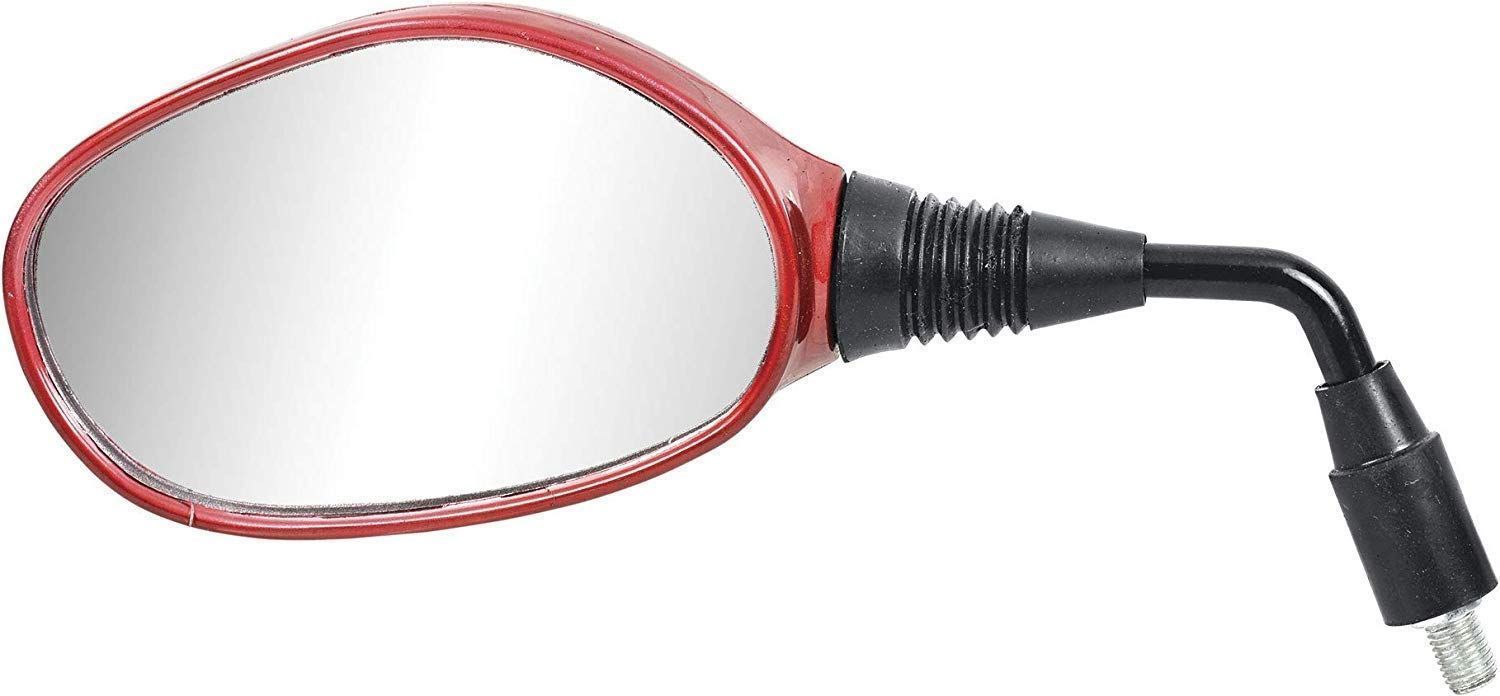 Uno Minda RV-5011L-CRED Shatterproof Glass Rear View Mirror(Cb.Red)-Left Hand For Hero Glamour