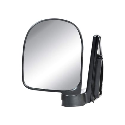 UNO MINDA RV-15001L Shatterproof Glass Rear View Mirror (Black)- Left Hand Side for Hyundai Santro