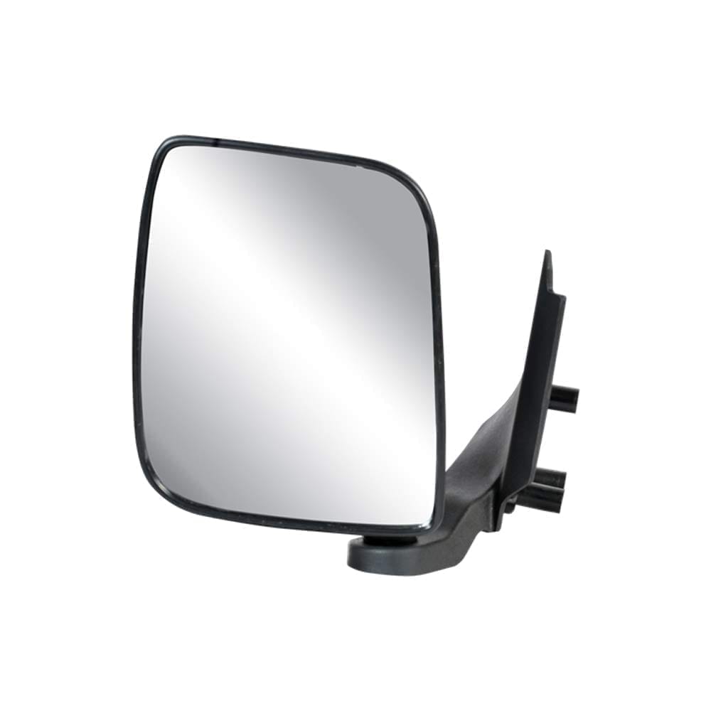 UNO MINDA RV-14001L Shatterproof Glass Rear View Mirror (Black)- Left Hand Side for Ashok Leyland Dost