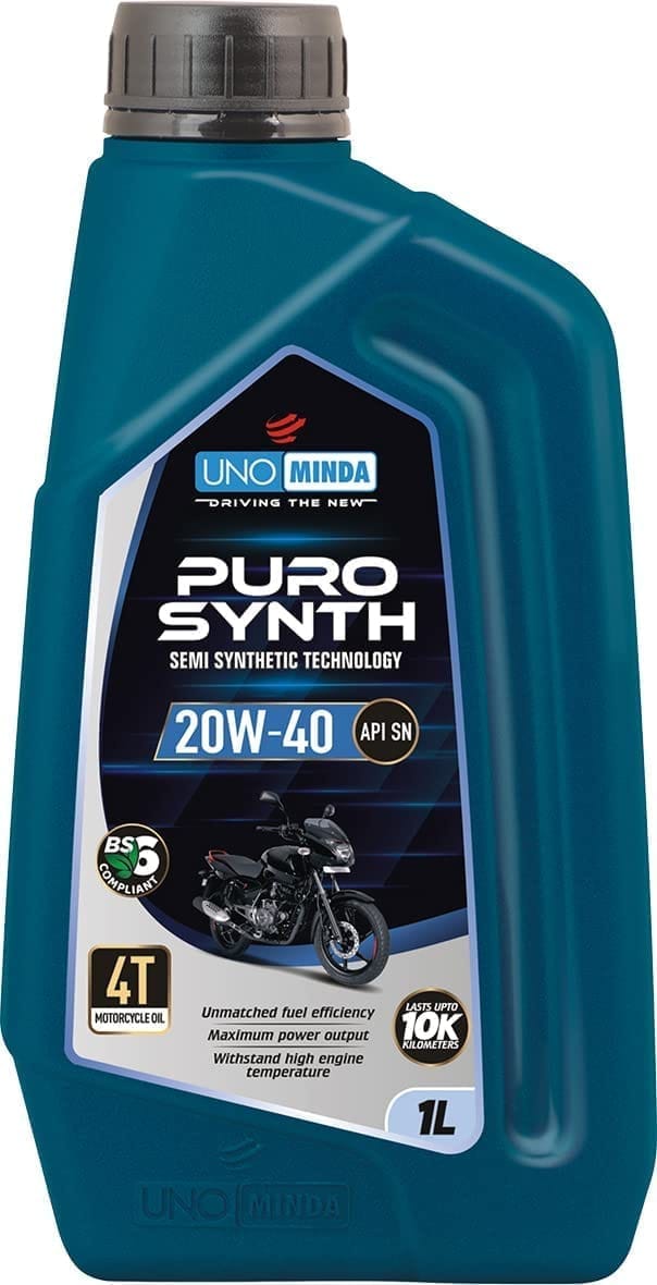 Uno Minda Purosynth- Semi Synthetic Engine Oil for Superior Performance for Bike, 20W-40, (LO-2004SN), 1L