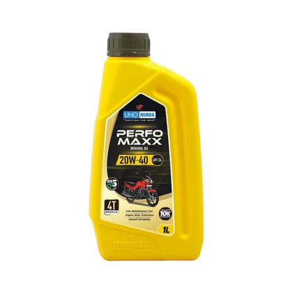 Uno Minda Perfomaxx Bike Mineral Engine Oil: Superior Lubrication for Optimal Engine Performance, 20W-40 (LO-2002SL), 1L