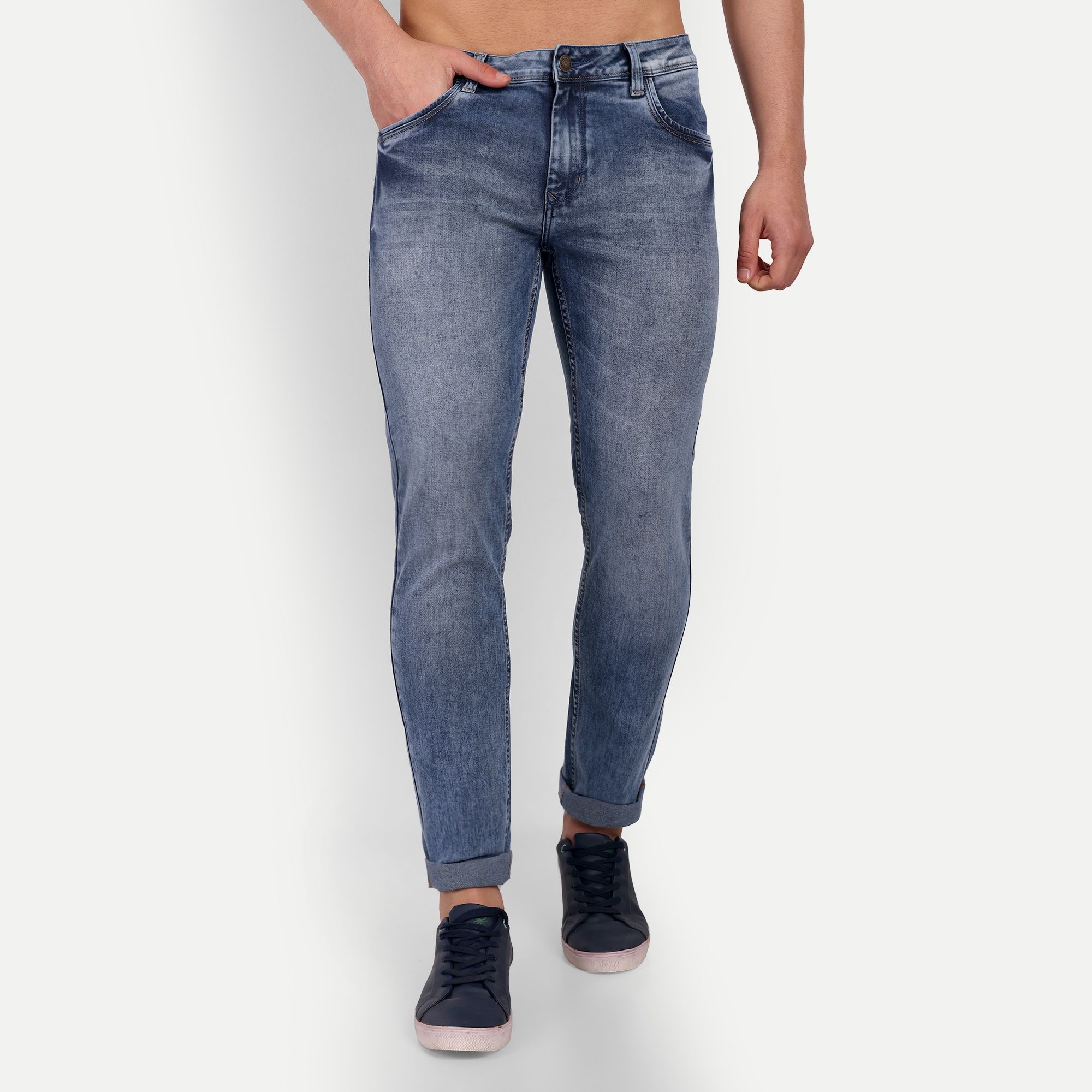 MEGHZ MENS RICARDO SLIM	 FIT DENIM JEANS