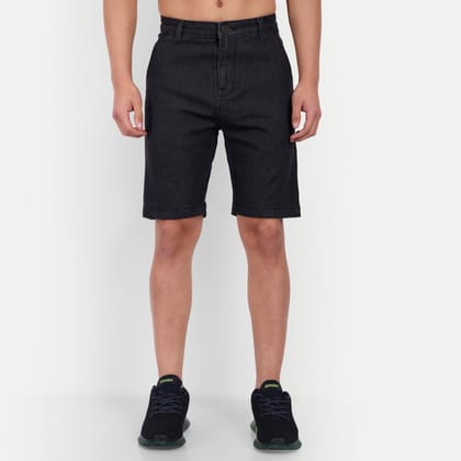 MEGHZ Men Black Denim Samuel Shorts