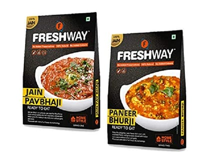 Freshway Ready to Eat Jain Pav Bhaji & Jain Paneer Bhurji Ready to Eat