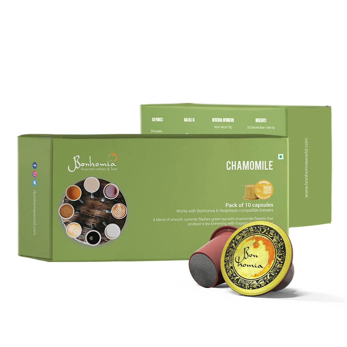 Chamomile - Delicate & Fresh Tea | Nespresso Compatible Pods | 10 Tea Capsules