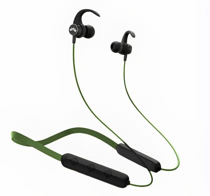 Aethon Beats Neckband Earphones with 24 hrs Playtime | Mud Green