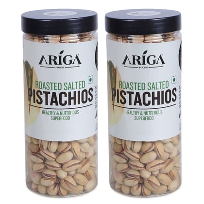 Ariga Foods Premium Quality Roasted Salted Pistachios 1kg (2 x 500 g)