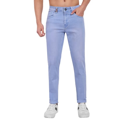 MEGHZ Men Sky Blue Denim Ricardo Slim Jeans