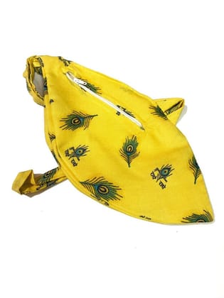 GOKULAM Radhe Name Bead Bag-Japa Mala Bag-Gomukhi Japa Mala Bag-Bead Bag for Chanting-Japa Beads Bag (Multicolor Jholi)