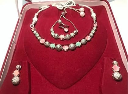 GOKULAM Jewellery Set for Women Combo of Necklace Set with Earrings, Bracelet and Ring for Girls and Women