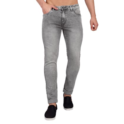 MEGHZ Men Grey Denim Ricardo Slim Fit Jeans