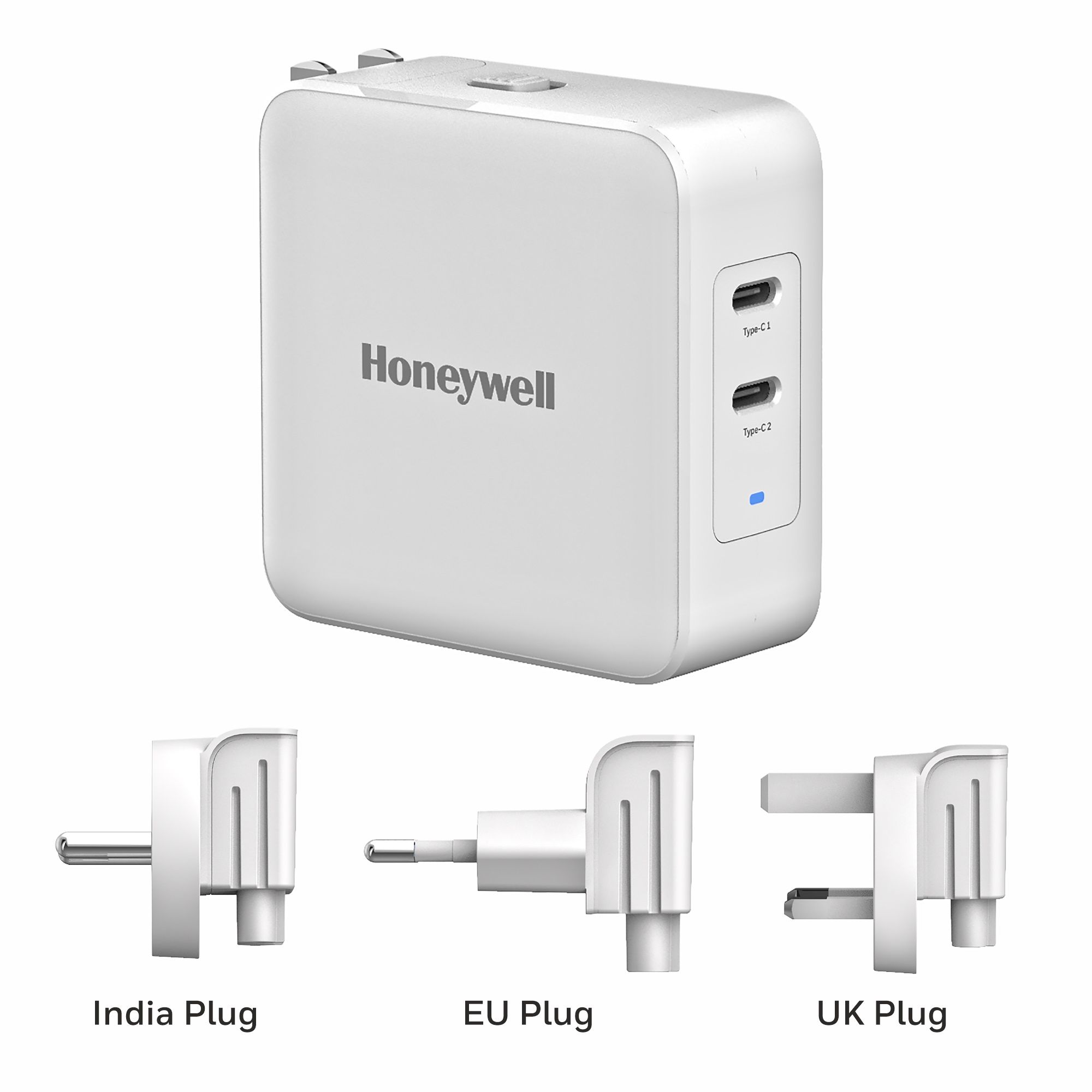 Honeywell Zest Charger GaN 65W, (2xType C) - White