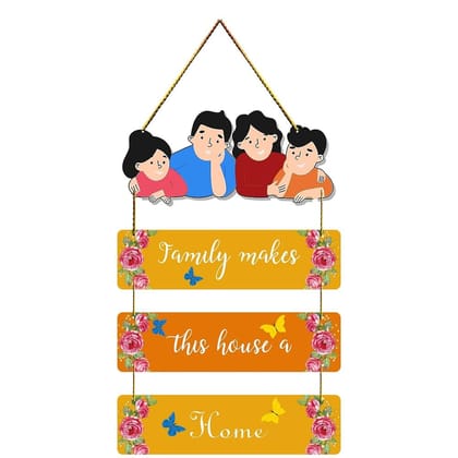 Charmor Family makes this House Home Decorative Wall Hanger for Living Room | Bedroom | Gift | Home Decoration | Wooden Design Item (WH3316)