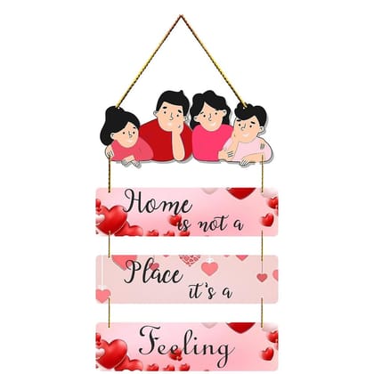 Charmor Home is not a Place Decorative Wall Hanger for Living Room | Bedroom | Gift | Home Decoration | Wooden Design Item (WH3315)