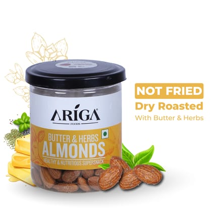 Ariga Foods Butter and Herbs California Badam | Almonds (200 g)