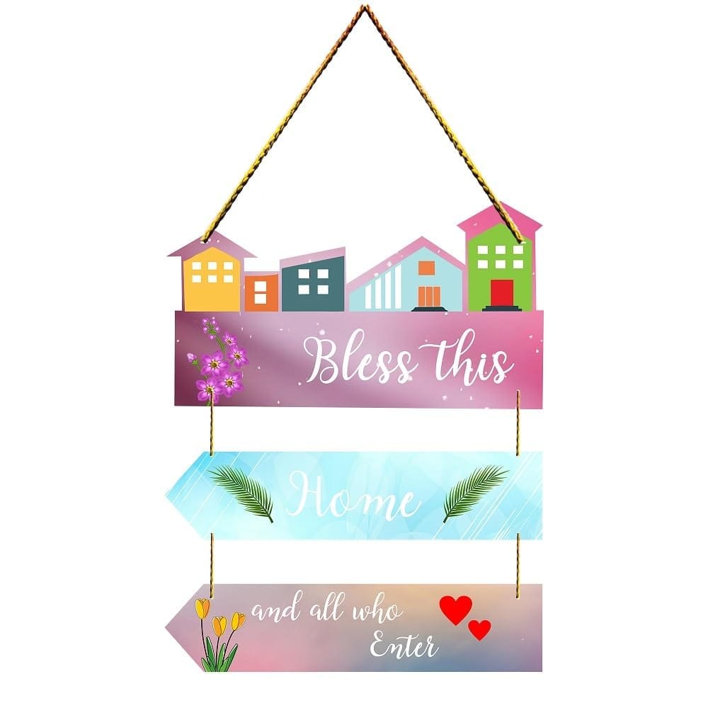 Wall Hangings for Home Decoration Items for Living Room Decor Welcome Home Wall Hanging for Home Office Decoration Handmade Craft Decorative Wall Art (WH2504)