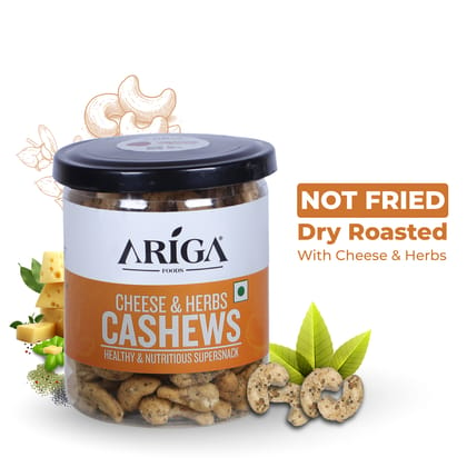 Ariga Foods Cheese & Herbs Roasted Kaju | Cashews (200 g)